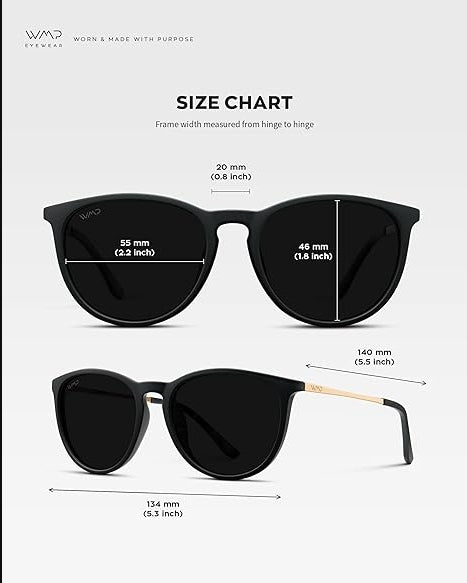 Women's Retro Round Sunglasses Polarized UV Protection Trendy Designer Style Fashion Shades for Women