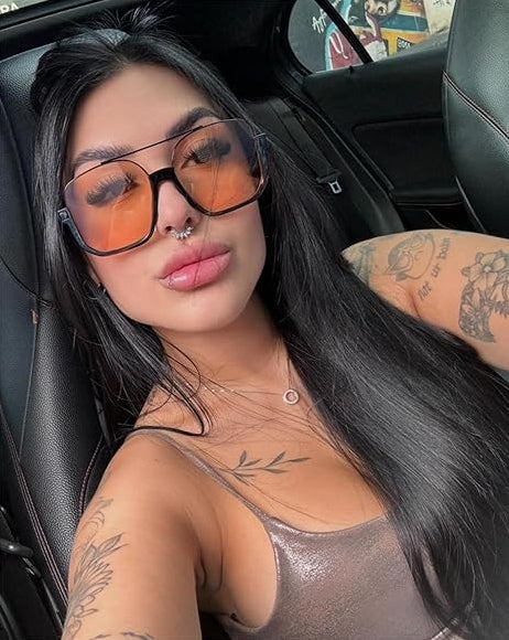 Retro Oversized Aviator Sunglasses for Women Men Double Bridge Square Pilot Shades 70s Trendy Fashion Sun Glasses